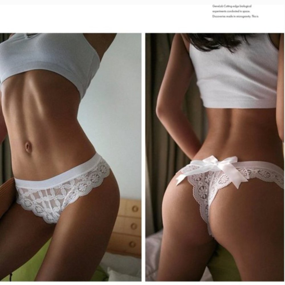 New Sexy Bow Back Thong Panties - Picture 9 of 14